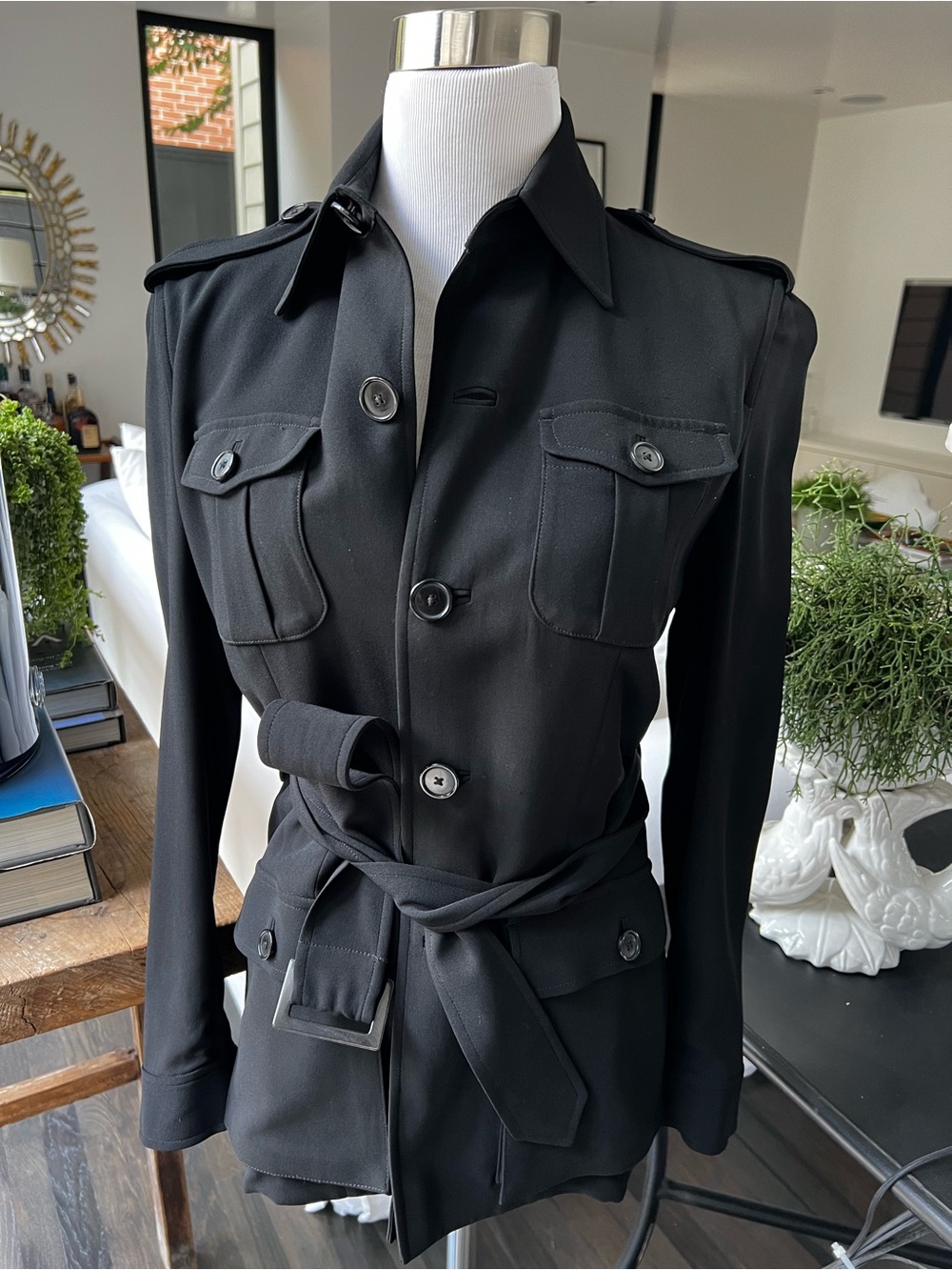 Ralph Lauren Black Label Belted Safari Trench Style size 4